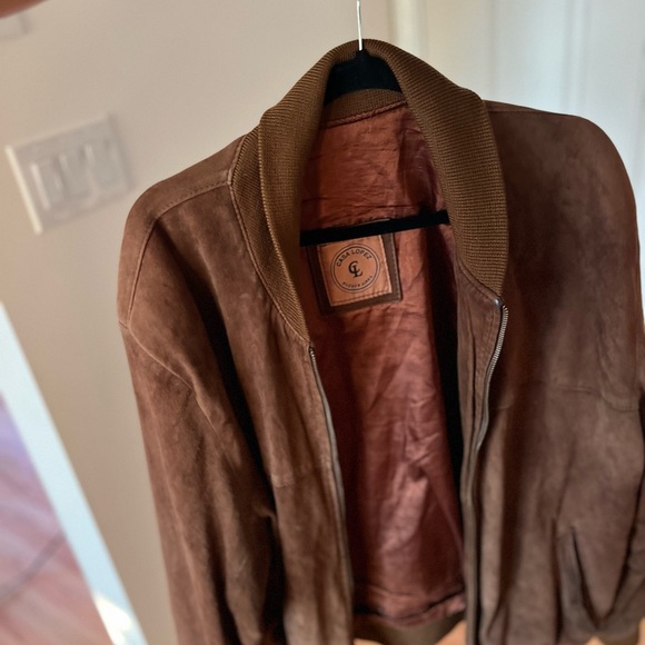 Casa López Brown Suede Jacket, Size Large. Good condition. - Picture 3 of 7
